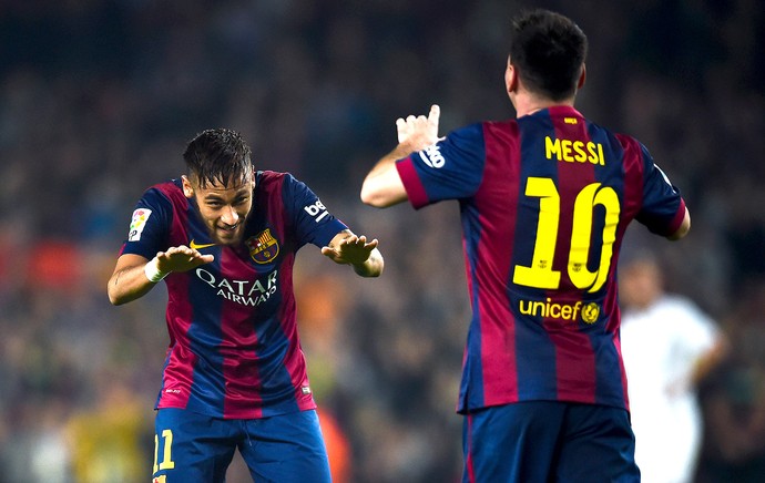 Barcelona x Sevilla - Messi e Neymar (Foto: Getty Images)