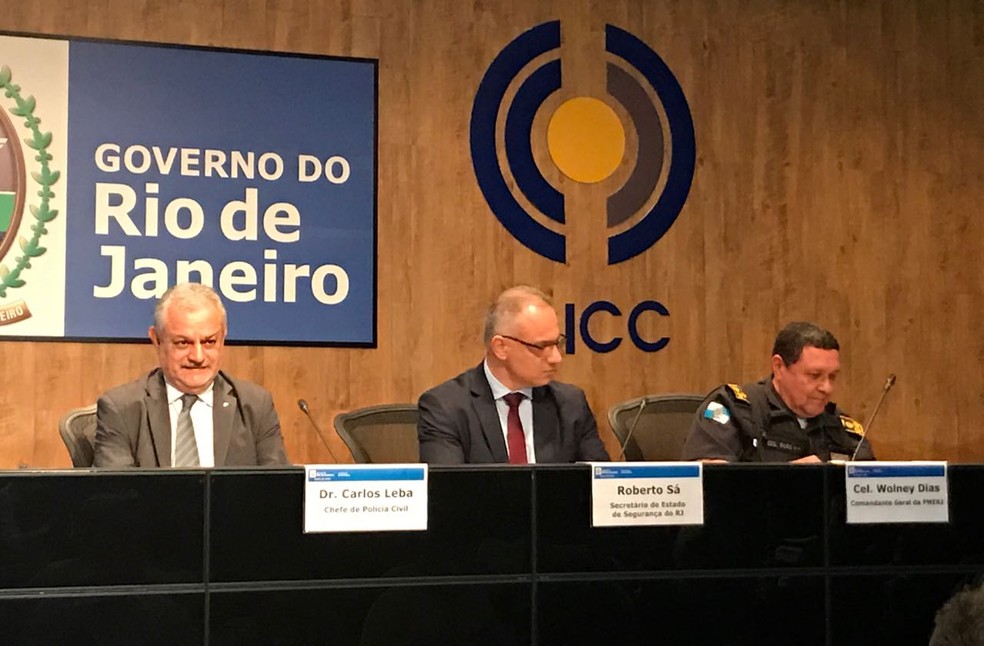 Autoridades de segurança do RJ falam sobre ataques e prisões na Cidade Alta (Foto: Henrique Coelho/G1)
