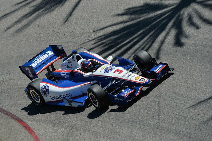 Helio Castroneves no GP de Long Beach (Foto: Divulgação)