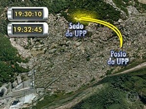 GPS mostra trajeto de carro da PM que levou Amarildo (Foto: Reprodução / TV Globo)