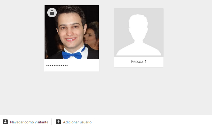 Usuário bloqueado com senha (Foto: Reprodução/Helito Bijora)