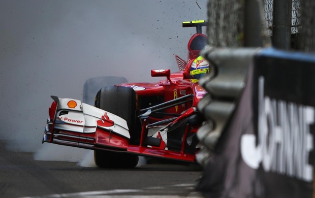 Felipe Massa bate forte no terceiro treino livre para o GP de Mônaco (Foto: Getty Images)