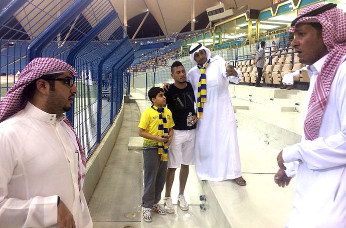 Hernane no estádio do Al Nassr (Foto: Arquivo Pessoal)