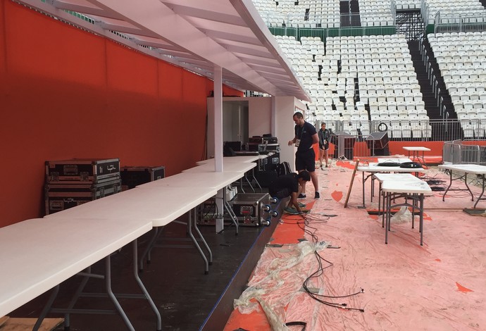 Arena do vôlei de praia em Copacabana (Foto: Lucas Barros)