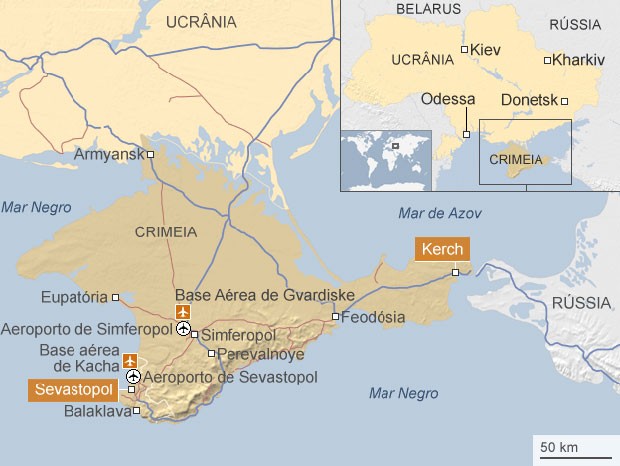mapa importância estratégica Ucrânia (Foto: BBC)