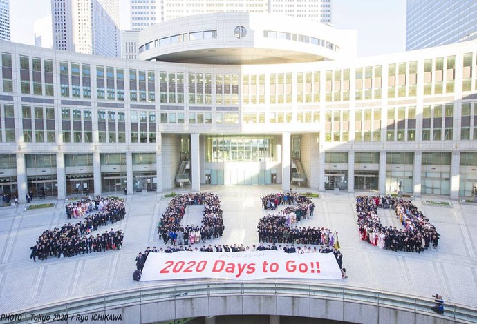 Tóquio inicia contagem regressiva para sediar as Olimpíadas: 2020 dias (Foto: Divulgação/Tóquio 2020)