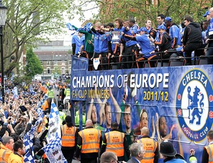 comemoração do Chelsea pelo título da Liga dos Campeões (Foto: AP)
