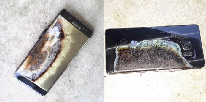 Galaxy Note 7 pegou fogo na Austrália (Foto: Reprodução/Android Authority) Galaxy Note 7 pegou fogo na Austrália (Foto: Reprodução/Android Authority)