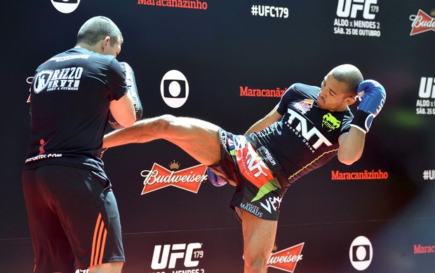 José Aldo treino Maracanã UFC 179 (Foto: Andre Durão)