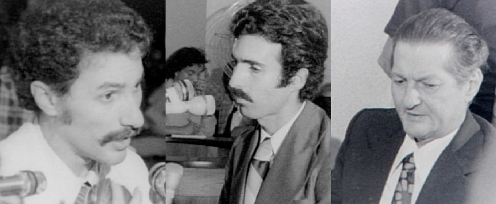 Dantinho (à esquerda), Paulo Helal (centro) e Dante Michelini (à direita) (Foto: Reprodução/ TV Gazeta)