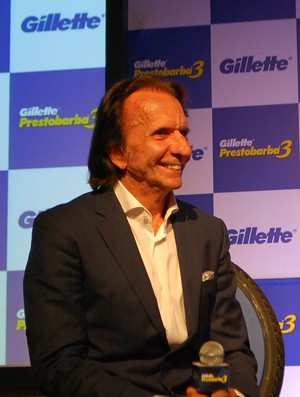 Emerson Fittipaldi em evento de patrocinador em São Paulo (Foto: Marcos Guerra)