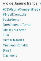 Trending Topics no Rio às 12h25 (Foto: Reprodução)