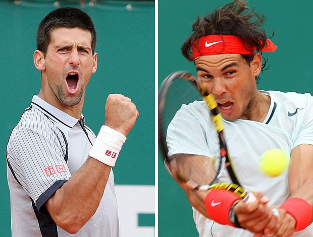 MONTAGEM - tênis Djokovic e Rafael Nadal (Foto: Agência EFE)