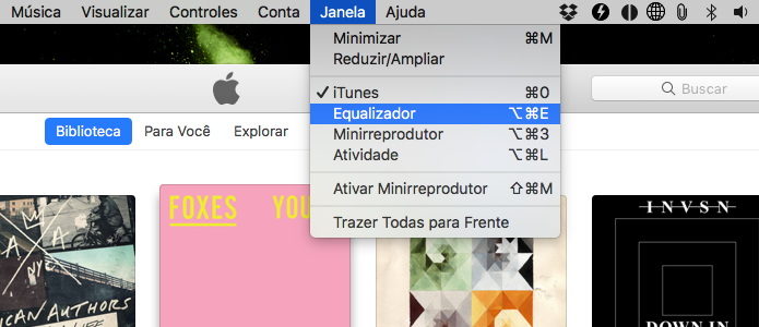Abra o equalizador do iTunes (Foto: Reprodução/Helito Bijora)