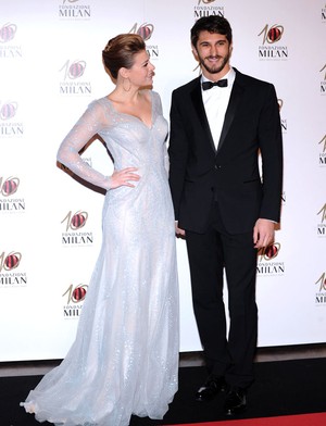 Barbara Berlusconi e Lorenzo Guerrieri na festa do Milan (Foto: Getty Images)