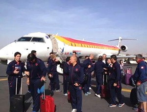 San Lorenzo chega a Marrocos (Foto: Reprodução / Twitter oficial do San lorenzo)