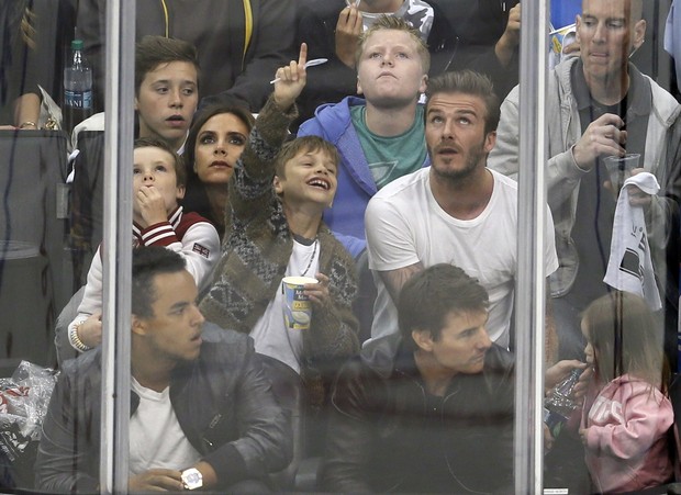 David Beckham e a filha (Foto: Reuters / Agência)