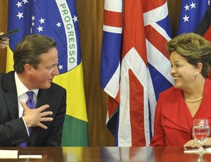 O primeiro-ministro britânico David Cameron e a presidente Dilma Rousseff falaram sobre a colaboração britânica aos Jogos de 2016 (Foto: Agência Brasil)