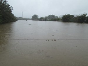 Última medição apontou 2,46 metros acima do nível normal (Foto: Prefeitura Municipal de Araranguá/Divulgação)