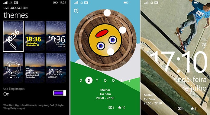 Live Lock Screen adiciona a nova tela de bloqueio do Windows Phone ao seu telefone (Foto: Reprodução/Elson de Souza)