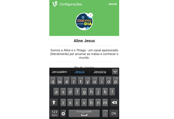 Mudar o nome de usuário no Vine não é difícil (Foto: Aline Jesus/Reproduçao)