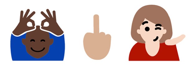 Novos emojis do Windows 10 incluem dedo do meio e novos tons de pele (Foto: Divulgação)