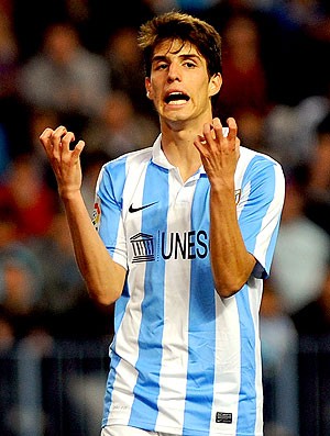 Lucas Piazon na partida do Málaga contra o Atlético Bilbao (Foto: AFP)