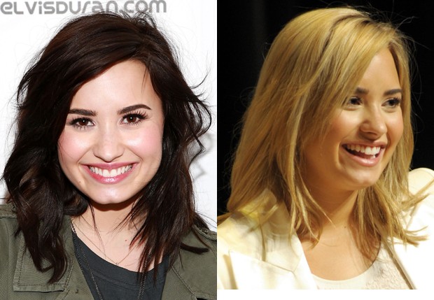O antes e depois de Demi Lovato (Foto: Splash News/Getty Images) O antes e depois de Demi Lovato (Foto: Splash News/Getty Images)