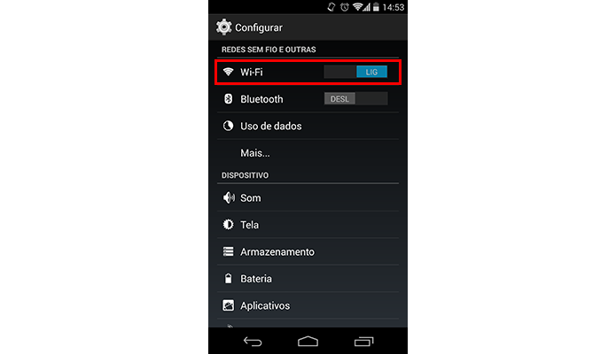 Acesse as configurações de Wi-Fi (Foto: Reprodução/Paulo Alves)