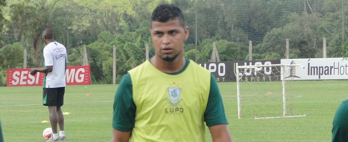 Romário, atacante do América-MG (Foto: Lucas Borges)