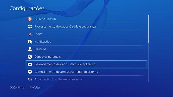 Escolha o gerenciamento no menu de configurações (Foto: Reprodução/Thiago Barros)