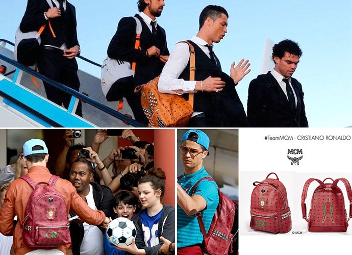 Montagem Cristiano Ronaldo mochila (Foto: Editoria de Arte)