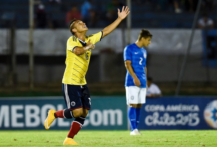Jarian Barrera, Brasil x Colombia sub-20 (Foto: AP)