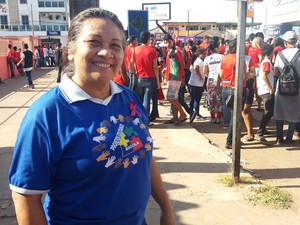 Diretora, escola, Zolito Nunes, Raimunda Castro, Macapá, Amapá (Foto: Jorge Abreu/G1)