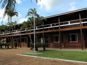 Primeira sede do governo do Tocantins,  museu Palacinho, em Palmas, sedia atividades artísticas (Foto: Lucas Nascimento/Secretaria da Educação do Tocantins)