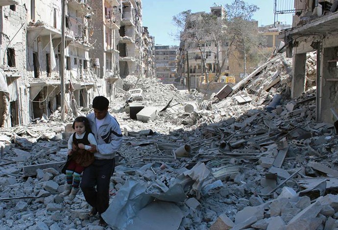 Síria foi destruída pela Guerra Civil.