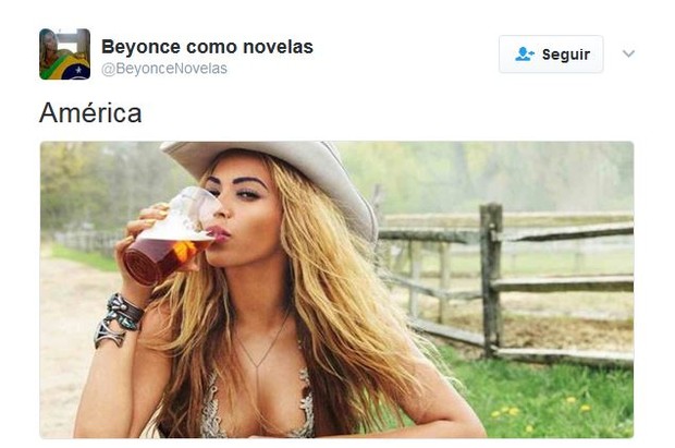 Perfil compara Beyoncé a novelas brasileiras (Foto: Reprodução/Twitter @beyoncenovelas)