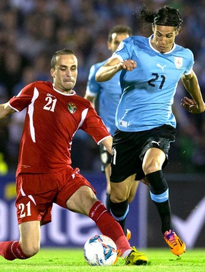 Cavani Uruguai e Jordânia (Foto: Agência Reuters)