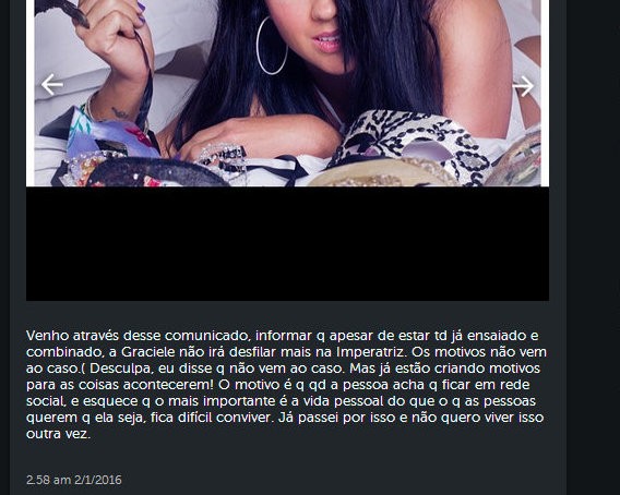 Zezé Di Camargo informa que Graciele está fora do carnaval (Foto: Reprodução/Instagram)