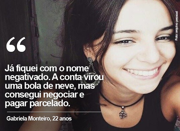 Gabriela Monteiro, 22 anos (Foto: arquivo pessoal) Gabriela Monteiro, 22 anos (Foto: arquivo pessoal)