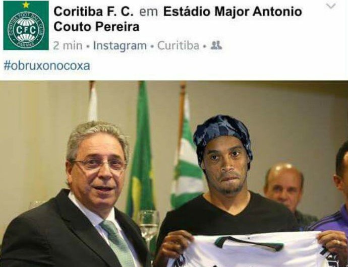 Ronaldinho Gaúcho meme Coritiba (Foto: Reprodução)