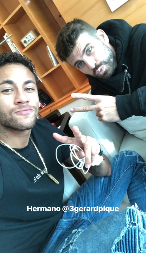 Neymar e Gerard Piqué (Foto: Reprodução/Instagram)