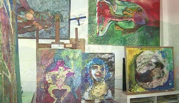 Obras do artista plástico Leonardo Alencar, homenageado pela TV Sergipe (Foto: Divulgação / TV Sergipe)