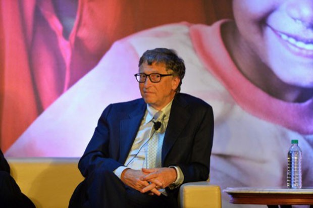Bill Gates durante evento em Nova Délhi, na Índia, nesta quinta-feira (18) (Foto: Chandan Khanna/AFP)
