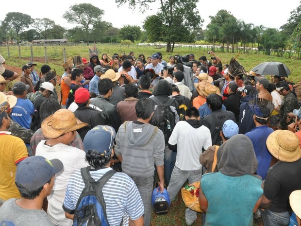 Indígenas têm até sábado para deixar fazenda em Sidrolândia, MS (Foto: Maressa Mendonça / G1 MS)