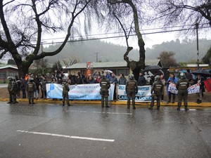 Protestos professores Concepción Chile (Foto: Alexandre Lozetti)