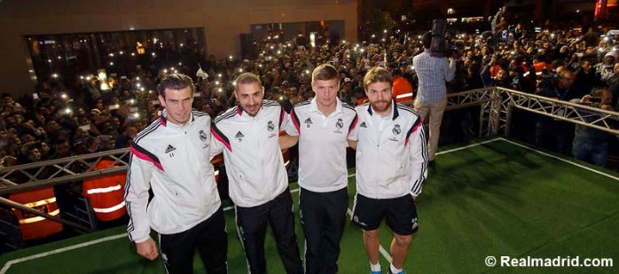 Bale, Benzema, Kroos e Illarramendi evento Real Madrid