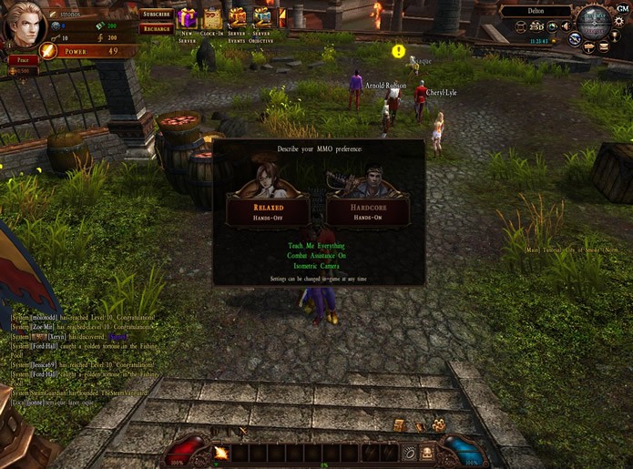 Visando facilitar sua jogabilidade, este MMORPG possui duas modalidades de controle (Foto: Reprodução/Daniel Ribeiro)
