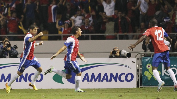 Costa Rica 3 x 1 EUA, comemoração Acosta (Foto: Reuters)