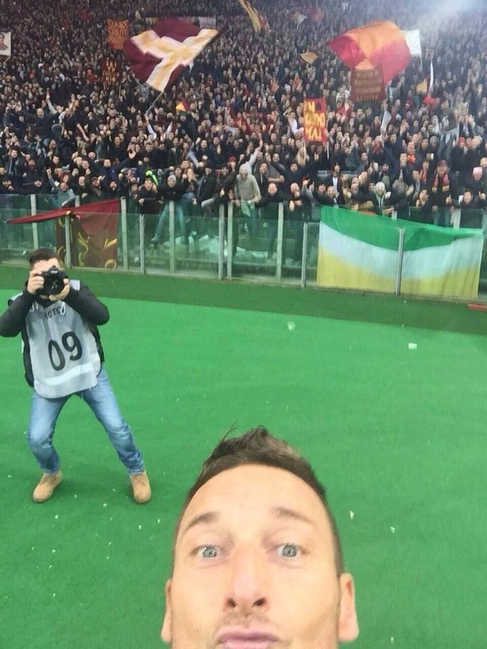 Selfie de Totti (Foto: Reprodução)